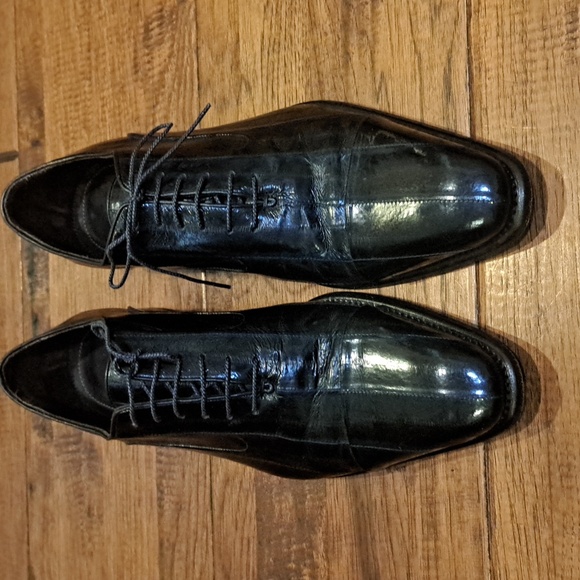 Harris Shoes 1913 Eel Leather Stringed Cap Toe Shoes, Size 11.5 - Picture 4 of 12
